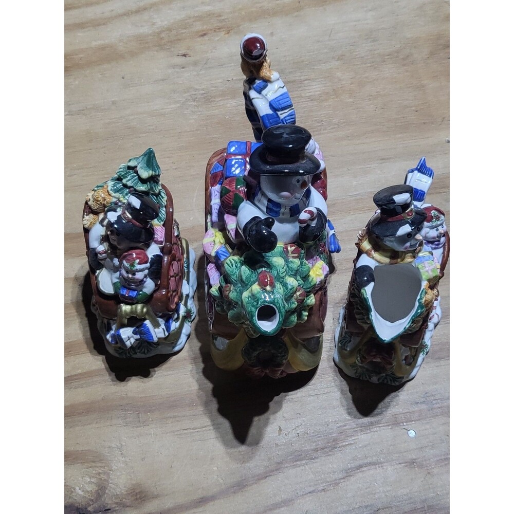 Ambiance Christmas Dreams Nanette Vacher Creamer/Sugar Bowl Set Of Snow 3 @Gbin